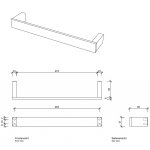 Decor Walther Contract CT HTE30 Wieszak na ręczniki czarny mat 0650660