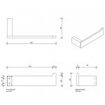 Decor Walther Contract CT TPH1 Wieszak na ręczniki czarny mat 0650160