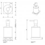 Decor Walther Contract CT WSP Dozownik mydła ścienny czarny mat 0651660