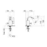 DornBracht Mem Bateria bidetowa z mieszaczem z korkiem automatycznym Dark Platinium matt 3360078299