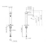 DornBracht Meta Bateria umywalkowa podwyższana bez korka automatycznego czarny mat 3353766033