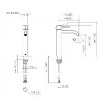 DornBracht Meta Bateria umywalkowa podwyższana bez korka automatycznego czarny mat 3353966033