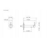 DornBracht Meta Bateria umywalkowa ścienna z mieszaczem element zewnętrzny czarny mat 3680466133