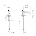 DornBracht Meta Pure Bateria umywalkowa bez korka automatycznego platyna mat 3352666406