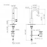 DornBracht Meta Pure Bateria umywalkowa z korkiem automatycznym czarny mat 3351066533