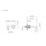 DornBracht Meta Pure Bateria umywalkowa ścienna z mieszaczem element zewnętrzny chrom 3686066400