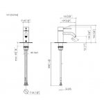 DornBracht META SLIM Bateria umywalkowa bez korka automatycznego czarny mat 3352666233