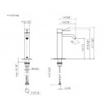 DornBracht Meta Slim Bateria umywalkowa podwyższana bez korka automatycznego czarny mat 3353766233