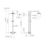 DornBracht Zestaw prysznicowy z termostatem prysznicowym platyna mat 3445997906