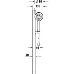   Duravit MinusFlow Zestaw prysznicowy ze słuchawką i wężem chrom/biały połysk UV0682004005 WIETRZENIE MAGAZYNÓW!!