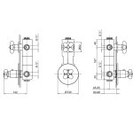  Fantini I Balocchi Bateria prysznicowa termostatyczna podtynkowa matt white 60290601B+19006001A