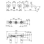  Fantini I Balocchi Bateria umywalkowa podtynkowa matt white 60290511B+4400R010A