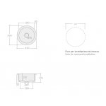 Galassia Prep Sink Zlew jednokomorowy okrągły  Ø 45 cm Czarny 5018NE