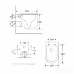   Galatea Design Belang Miska bezrantowa 48,5x35 z deską wolnoopadającą biały połysk GDG111GW WIETRZENIE MAGAZYNU