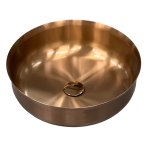   Galatea Design Bowl Umywalka stawiana Ø40 z korkiem klik-klak Brushed rose gold PVD GD54602RG W MAGAZYNIE!!