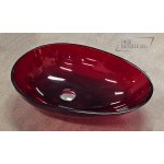 Galatea Design Egg Umywalka stawiana z korkiem wine red GDFU2032WR