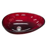 Galatea Design Egg Umywalka stawiana z korkiem wine red GDFU2032WR