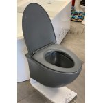    Galatea Design Tunduk Miska WC z deską wolnoopadającą wisząca 52x37x36 cm Dark Grey matt/Ciemny szary mat GDB2352MDH