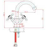   Galatea Design Retro Bateria umywalkowa chrom GDCH27CHR W MAGAZYNIE!!