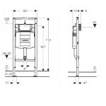       Geberit Duofix Stelaż podtynkowy do miski WC stojącej dla dzieci 111.915.00.5 W MAGAZYNIE !!! (K)