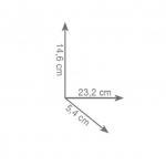 Gedy Kent Reling Kwadratowy 23 cm Ścienny chrom 5570