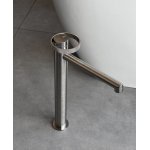  Gessi Anello Bateria umywalkowa wysoka z długą wylewką bez korka Finox Brushed Nickel 63306.149