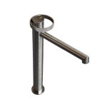  Gessi Anello Bateria umywalkowa wysoka z długą wylewką bez korka Finox Brushed Nickel 63306.149