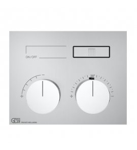 Gessi Części zewnętrzne do mieszacza termostatycznego jednofunkcyjnego, z przyciskiem sterowanie włączaniem/wyłączaniem Chrom 63002.031