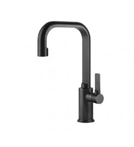 Gessi Inciso Bateria umywalkowa jednootworowa wysoka bez korka Black Metal Brushed PVD 58006.707