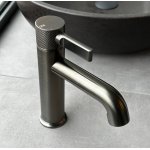 Gessi Inciso Bateria umywalkowa jednootworowa bez korka black metal brushed pvd 58002.707