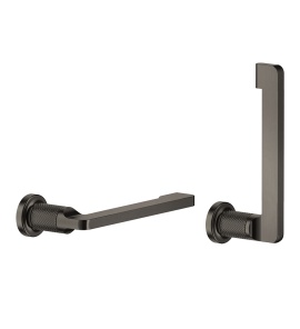 Gessi Inciso Uchwyt na papier toaletowy Black Metal Brushed PVD 58455.707