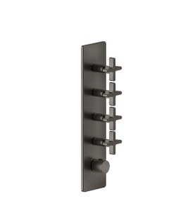 Gessi Inciso Bateria natryskowa termostatyczna podtynkowa Black Metal Brushed PVD 58228.707