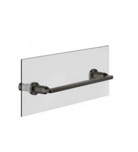 Gessi Inciso Wieszak na ręcznik 300 mm mocowany na szkle Black Metal Brushed PVD 58613.707