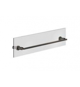 Gessi Inciso Wieszak na ręcznik 600 mm mocowany na szkle Black Metal Brushed PVD 58617.707