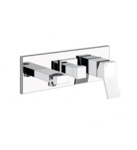 Gessi Rettangolo K Bateria wannowo-prysznicowa ścienna element zewnętrzny chrom 53141.031