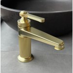 Gessi Venti20 Bateria umywalkowa jednootworowa bez korka brushed brass pvd 65002.727