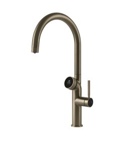 Gessi Vita Bateria zlewozmywakowa jednouchwytowa hot/cold finox brushed nickel 60720.149