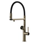 Gessi Vita Bateria zlewozmywakowa jednouchwytowa hot/cold finox brushed nickel 60722.149