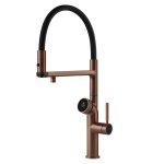 Gessi Vita Bateria zlewozmywakowa jednouchwytowa hot/cold copper brushed 60722.708