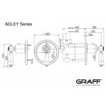 Graff Adley Bateria natryskowa termostatyczna podtynkowa - element zewnętrzny Chrom E-8031-LM15E-T