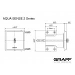 Graff Aqua-Sense Zestaw natryskowy termostatyczny podtynkowy z deszczownicą 600x450 mm sufitową i zestawem prysznicowym Polerowana stal AQ01-PC