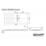 Graff Aqua-Sense Zestaw natryskowy termostatyczny podtynkowy z deszczownicą ścienną i zestawem prysznicowym Polerowana stal AQ04-PC