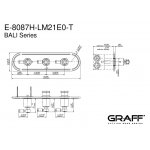 Graff Bali Bateria prysznicowa termostatyczna 3-uchwytowa podtynkowa - element zewnętrzny Chrom E-8087H-LM20E0-T