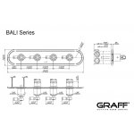 Graff Bali Bateria prysznicowa termostatyczna 4-uchwytowa podtynkowa - element zewnętrzny Chrom E-8088H-LM20E0-T