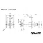 Graff Finezza Due Rozdzielacz 3-drożny podtynkowy - element zewnętrzny Chrom E-8174-C15E1-T