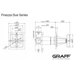 Graff Finezza Due Zawór odcinający podtynkowy - element zewnętrzny Chrom E-8199-C15E1-T