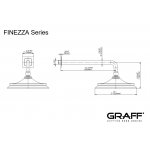 Graff Finezza Due Zestaw natryskowy podtynkowy z deszczownicą Ø 228 mm z zestawem prysznicowym - element zewnętrzny Chrom DUE01