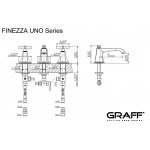 Graff Finezza Uno Bateria umywalkowa 3-otworowa Chrom E-6810-C15B