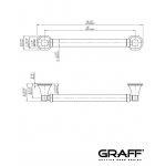 Graff Finezza Uno Poręcz uchwyt ścienny 401 mm Chrom E-9816