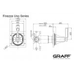 Graff Finezza Uno Rozdzielacz 3-drożny podtynkowy - element zewnętrzny Chrom E-8074-LM47E1-T